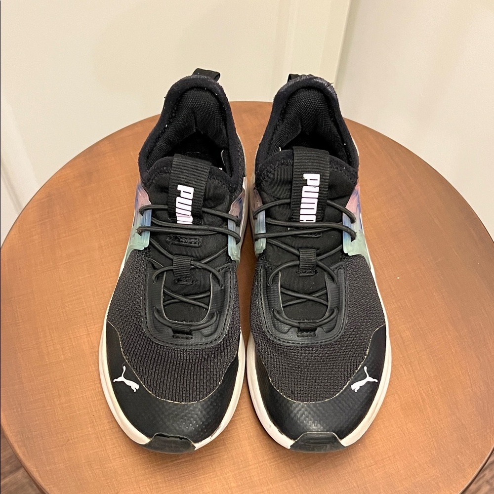 PUMA Black Sneakers with Colorful Details